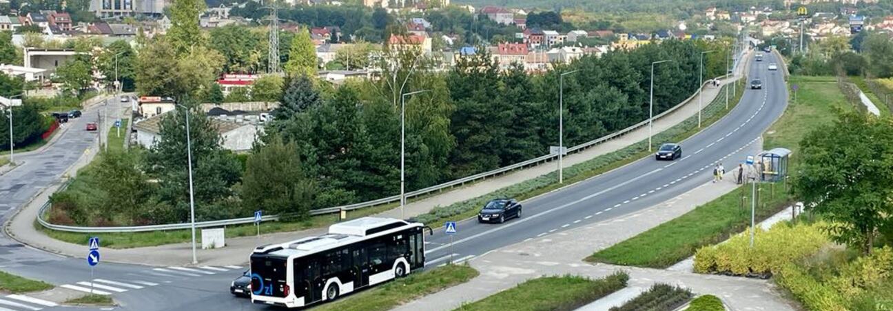 panorama miasta, autobus